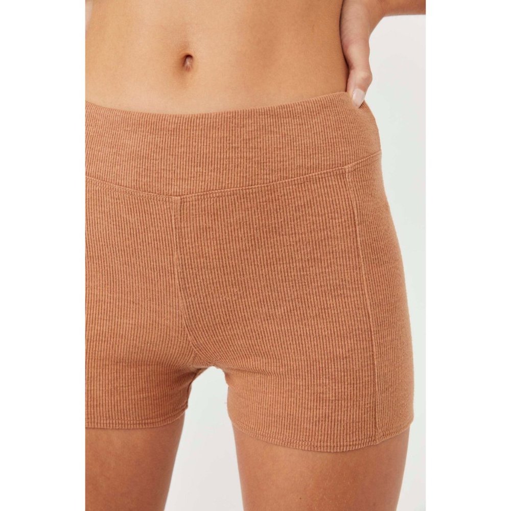NWT Free People Issa Lifestyle Boyshorts / Cafe Au Lait